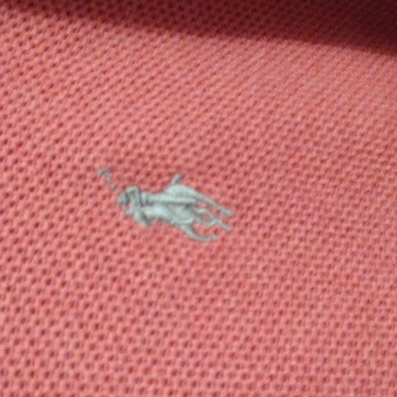 Polo by Ralph Lauren Salmon colored Pima Cotton long sleeve zip polo - Picture 5 of 9